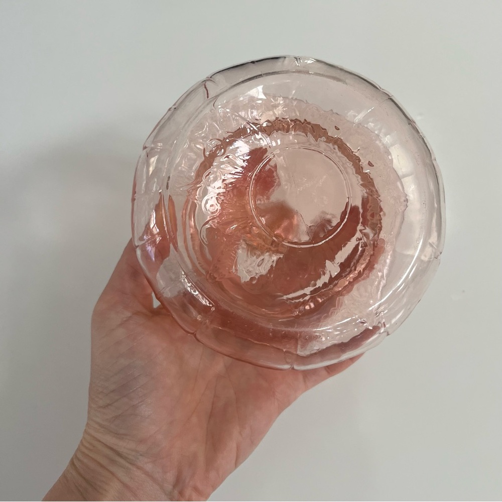 Vtg Jeannette Glass Co. pink depression glass candy dish in the Adam pattern. - Picture 3 of 5